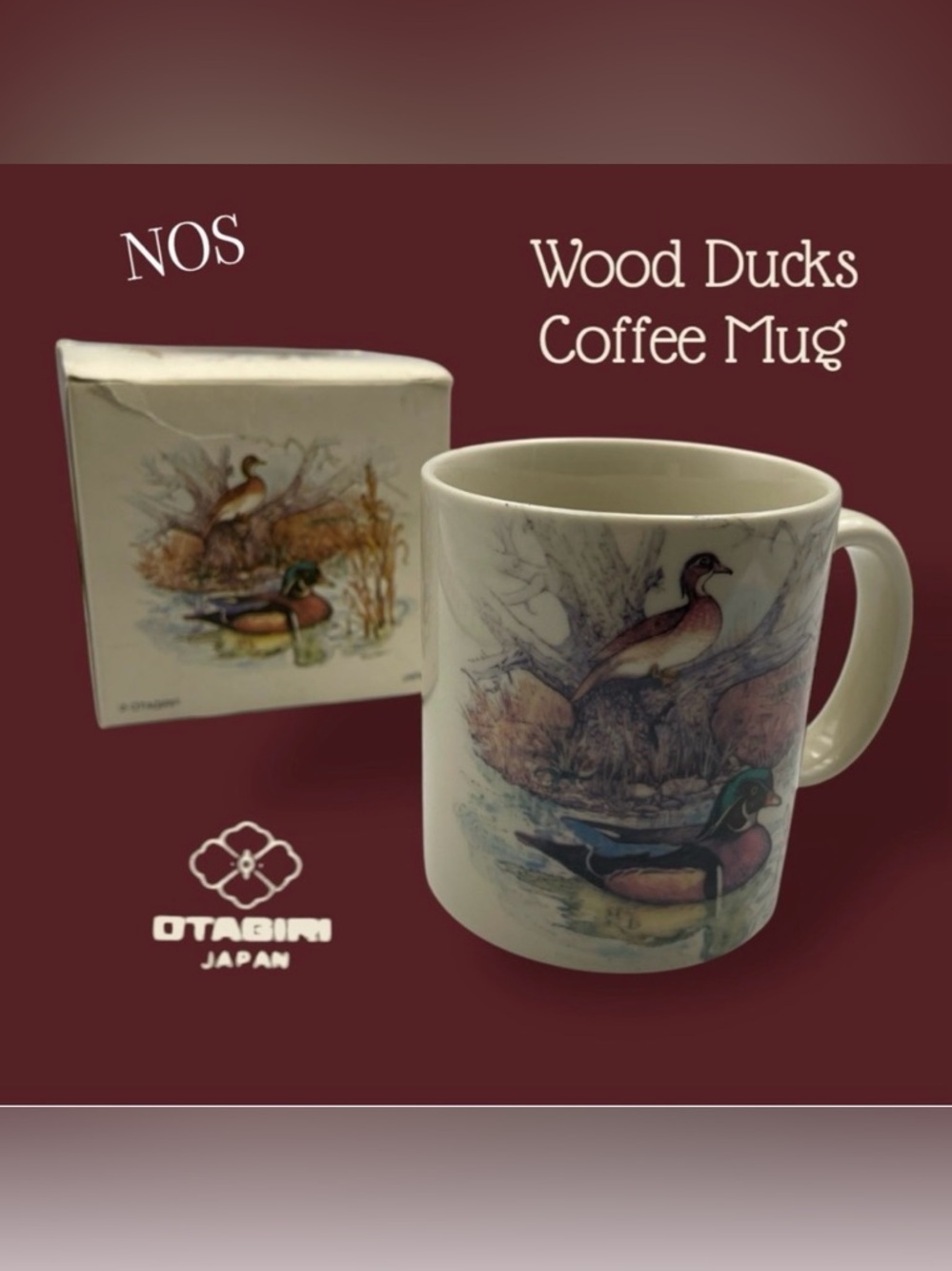 Vintage Otagiri Wood Duck Coffee Mug Gibson Jack